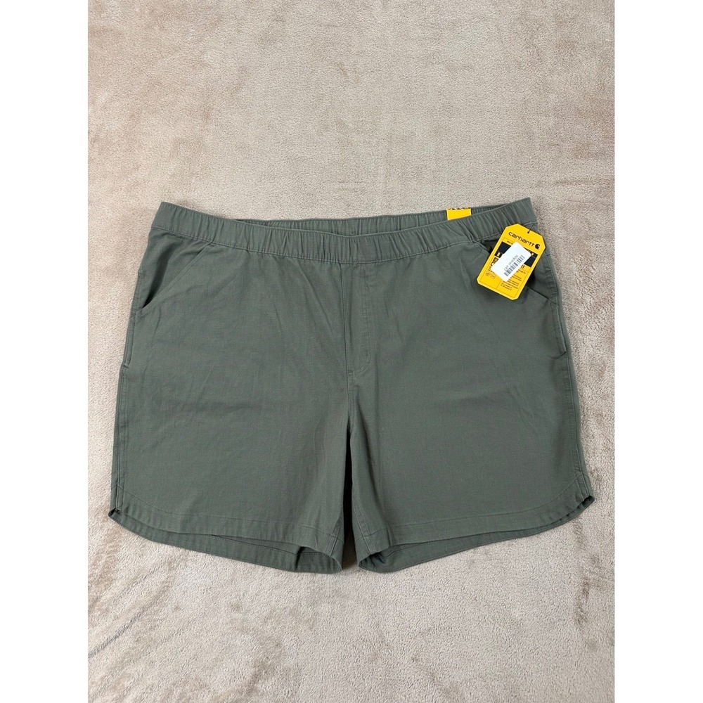 Carhartt‎ Force Relaxed Fit shorts Womens 2X Green Ripstop 5-Pocket Work NEW